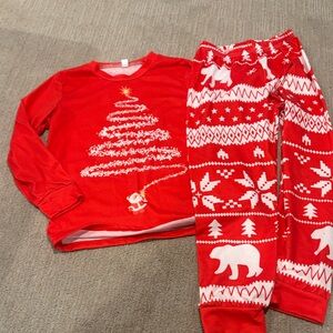Amazon Red and White Kids Pajama Set